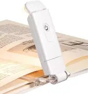 DEWENWILS USB Rechargeable Book Light, Warm White, Brightness Adjustable for Eye