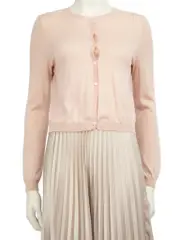 Red Valentino Pink Cashmere Bow Cardigan