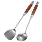 1X(Stainless Steel Spatula for Carbon Steel, Stainless Steel Wok Spatula1096