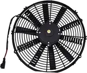 Czomoizc 12V 14" VA08-AP51/C-23A 30101509 Electric Puller Fan Compatible with Spal Straight Blade Low Profile Excavator Bulldozer Loader Roller Crane Truck Trailer