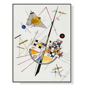 GGP Wall Art 70Cmx100Cm Delicate Tension By Wassily Kandinsky Black Frame Canvas