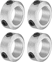 uxcell 4Pcs Set-Screw Collars 10mm Bore, Aluminum Alloy Shaft Collars, 16mm OD, 6mm Width Axle Collar Clamp for Linear Rod Shaft Guide