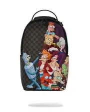 Sprayground Futurama Squad DLXV BackpackNew Black Check Bookbag School Bag