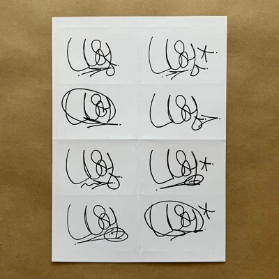 LushSux Signed Original 8 Unique Sticker Sheet Label Graffiti Art Handstyle Rare