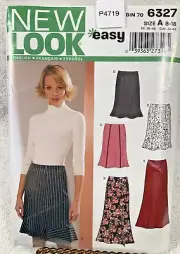 New Look Sewing Pattern. 6327 Misses' SKIRTS, 5 Styles, 8-18