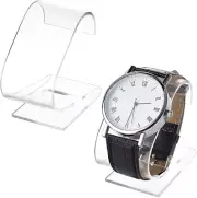 2Pcs Clear Watch Display Stand, 2.4 X 2.4 X 1.3 Inch Single Watch Holder Acrylic
