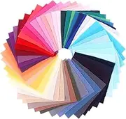 Tofficu 50pcs Cotton Fabric Squares for Sewing and Quilting - Plain Cloth Patchwork Fabric Bundle Samples