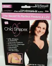 As Seen On TV CHIC SHAPER Secret To Perfect Posture & Lift XS Bra SZ 32-34 NUDE