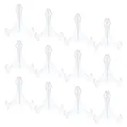 12Pcs 8" Easel Plate Holder, Plastic Folding Display Stand Clear for Home