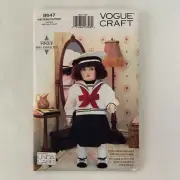 Sailor Girl Doll Vogue Pattern 8647 Craft with Color Transfer Face Linda Carr