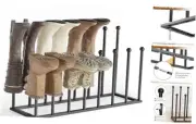 Boot Rack Organizer Tall Boots, Black Boot Storage Organizer Tall Boots for