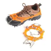 10-Teeth Ice Snow Climbing Boot Shoe Cover Spike Chain Cleats Crampons Gripper