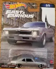 Hot Wheels Fast & Furious 1970 Chevrolet Nova SS Gray 1:64 Diecast NIB