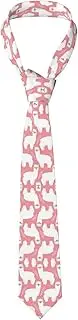 [YANYU] Alpaca Llama Print Men Necktie Classic And Stylish Ties For Business Weddings And Special Occasions, Black