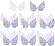 Totority 20pcs Mini Toy Dolls Carnival Accessories Plastic Wings Wing Statue for Dress up Decorative for Fairy Garden