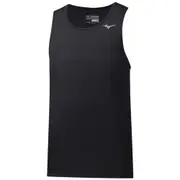 Mizuno Mens Alpha Vent Singlet Gym Training Running Top (Black)