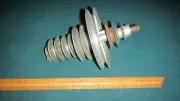 NOS Vtg Cast Aluminum Step Pulley For A Variable-Speed Shop Drill w/Keyed Arbor