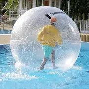 1.3/1.5/1.8/2/2.2/2.5M Dia Water Walking Ball with Electric Air Pump, Walk on Water Walking Ball, Roll Ball, Inflatable Zorb Ball Zipper, for Pool/Lake Clear Dancing Ball Dia2.2