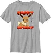 [Pokémon] Pokemon Kids Eevee Birthday Boys Short Sleeve Tee Shirt