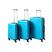 YES4HOMES ABS Luggage Suitcase Set 3 Code Lock Travel Carry Bag Trolley Aqua 50/60/70