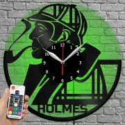 LED Clock Sherlock Holmes Vinyl Record Wall Clock Led Light Wall Clock 2452