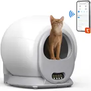 Advwin Automatic Self-Cleaning Cat Litter Box with WiFi App Control/Odor-Removal 65L Extra Large Smart Cat Litter Box