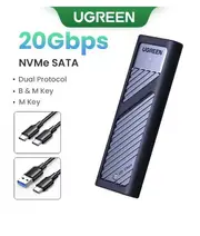 M2 SSD Case M.2 NVMe SATA SSD Enclosure Adapter 20Gbps USB 3.2 Gen2 USB C External Enclosure Supports M and B&amp;M Keys 20Gbps with 2 cables