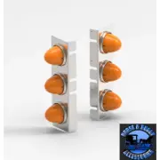 3 WATERMELON Kenworth Air Cleaner Light Bar, (mount only) Front (15") SHIFT #170