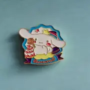 Sanrio Enamel Pin - Cinnamoroll With Macaroon Lollipop, Kawaii 1.5”