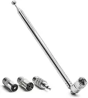 GRARRO Rod Antenna 3.5mm Adapter FM Radio Antenna Replacement Telescopic Screw F Type Male Plug Connector AV Stereo Receiver