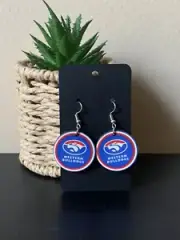 Women’s / Unisex Western Bulldogs AFL Football Australian Handmade Earrings