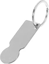 FUNNETOYU Stainless Steel Shopping Trolley Token Keychain Blank Heat Transfer Coin for Creative DIY Portable Trolley Accessory and Stylish Supermarket Cart Remover