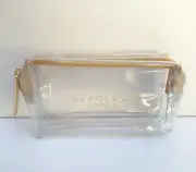 Napoleon Perdis Gold see through waterproof Makeup Cosmetic Bag / Pouch, NEW!