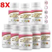 8X Veggy Mix Plus Detox Fiber Detoxification Excrete Belly Control Weight 60 Cap