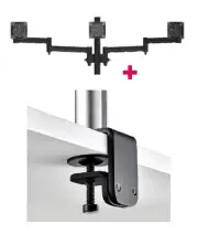 Atdec AWMS-3-13714 Triple Monitor Arms + 400mm Post / 12kg Curved