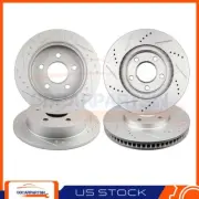 Brake Front And Rear Disc Rotors Slotted For 2000-2005 Chevrolet Monte Carlo (for: Chevrolet)