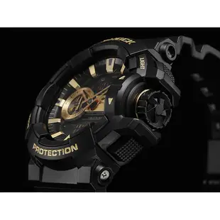 ∣聊聊可議∣CASIO卡西歐 G-SHOCK 金屬系雙顯手錶-經典黑金 GA-400GB-1A9