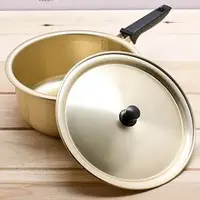 在飛比找蝦皮購物優惠-韓國製 金色泡麵鍋 單柄 泡麵鍋 16公分.18公分.20公