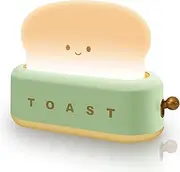 Toast Lamp Night Light for Kids Cute Toaster Nightlight Dimmable Led USB Rechargeable Portable Adjustable Brightness Bread light with Timer Children Baby Toddler Nursery Girls Bedroom Night-Lights
