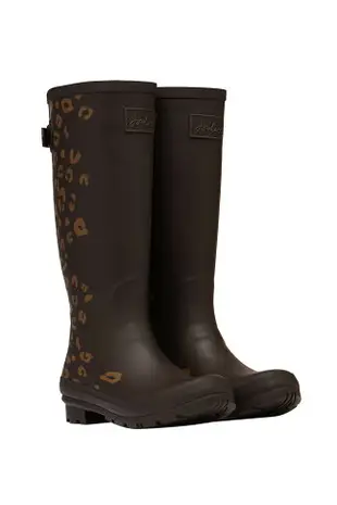 跩狗嚴選 特價代購 英國 JOULES 可調整 WELLIES Boots 咖啡色 豹紋 棕色 霧面 可調整 筒圍 長筒 雨靴 雨鞋 高筒 附鞋盒