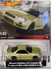 Hot Wheels 1:43 Nissan Skyline GT-R (BNR34) V Spec II Nur With Nismo Parts Green