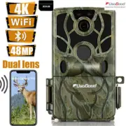 Usogood Trail Camera 4K 48MP WiFi Bluetooth Outdoor Night Vision + Memory Card