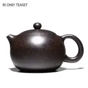Tea Pot Clay 190-280 Ml Modern Solid Brown 4 Cup Easy to Fill Coffee Home Decor