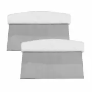 Stainless Steel Bench Scraper, Chopper Dough White Handle for Bakeware (2 PC)