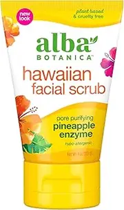 Alba Botanica Hawaiian, Pineapple Enzyme Facial Scrub, 4 Ounce