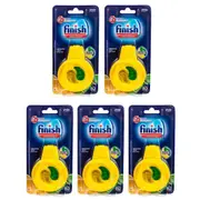 Finish 5 Pack Dishwasher Hanging Freshener 4ml Lemon & Lime Scent with Clip