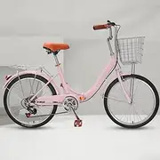 22inch Folding Bicycle,6 speeds Hybrid Bike,City Cruiser Bikes for Adult Men Women,Front and Rear Brakes,Commuter Bike,Rear Cargo Rack,Adjustable Handlebar Saddle