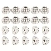 Knurled Thumb Nut, 20Pcs M3*0.5 Iron Round Knobs nickel plating, Silver Tone