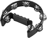 Parliky Tambourine of Jingles Lightweight Handheld Musical Instrument for Parties Ktv Concerts and Christmas Celebrations Fun Noise Maker for Adults