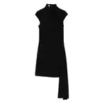 [Jean Paul Gaultier] Jean Paul Gaultier High-neck Asymmetric Mini Dress 38 FR BLACK